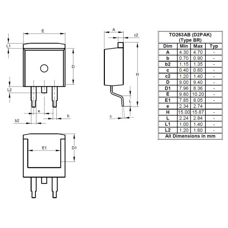 TO263AB D2PAK Type BR