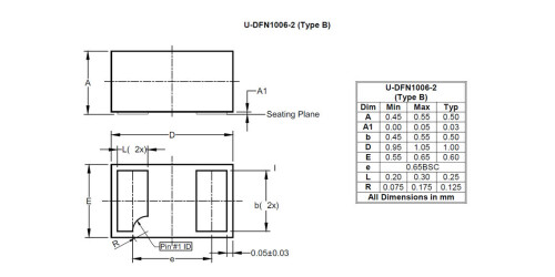 U DFN1006 2 Type B
