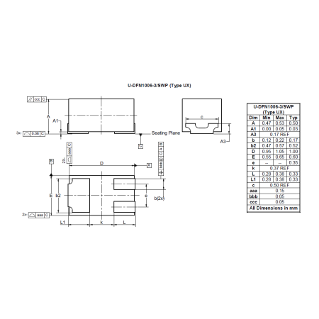 U DFN1006 3 SWP Type UX