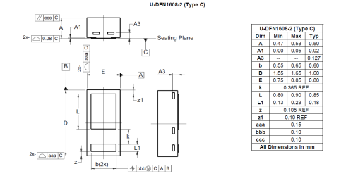 U-DFN1608-2 (Type C)