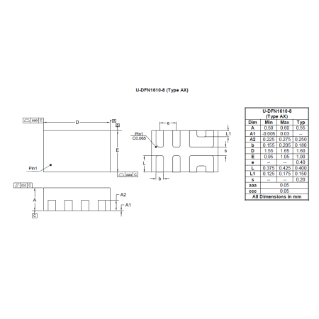 U DFN1610 8 Type AX