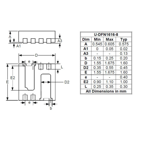 U DFN1616 8