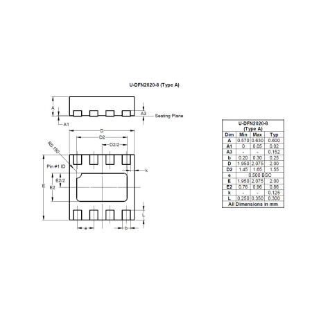 U DFN2020 8 Type A