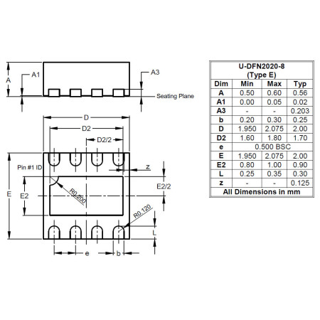 U DFN2020 8 Type E
