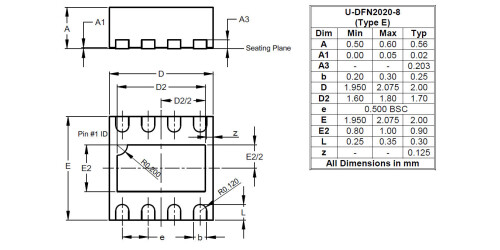 U DFN2020 8 Type E