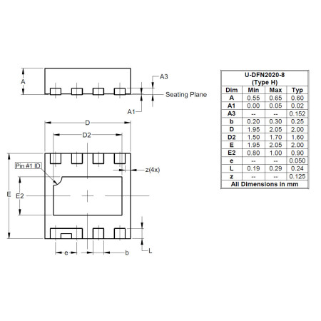 U DFN2020 8 Type H