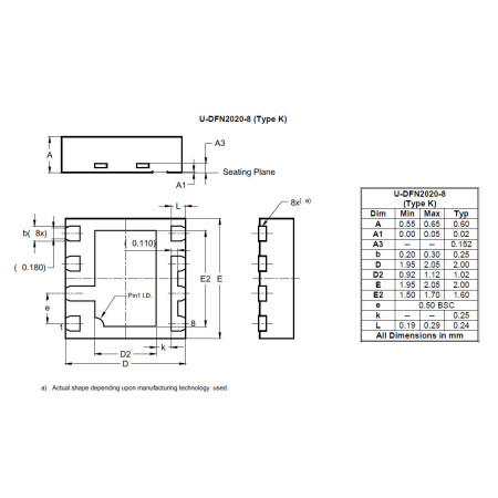 U DFN2020 8 Type K