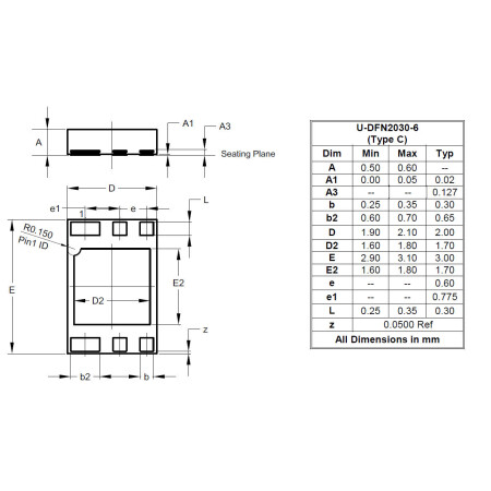 U DFN2030 6 Type C