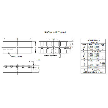 U DFN2510 10 Type CJ