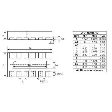 U DFN3016 12