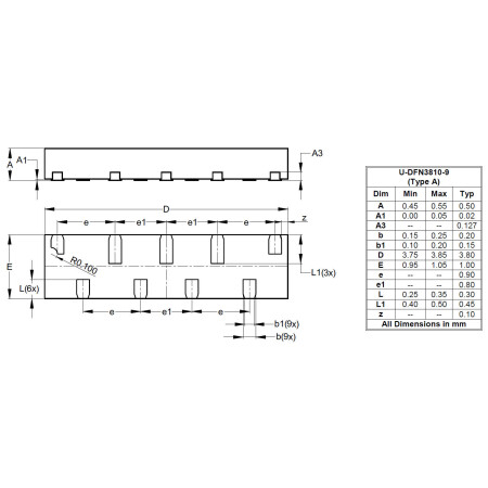 U DFN3810 9 Type A