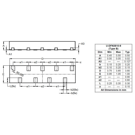 U DFN3810 9 Type B