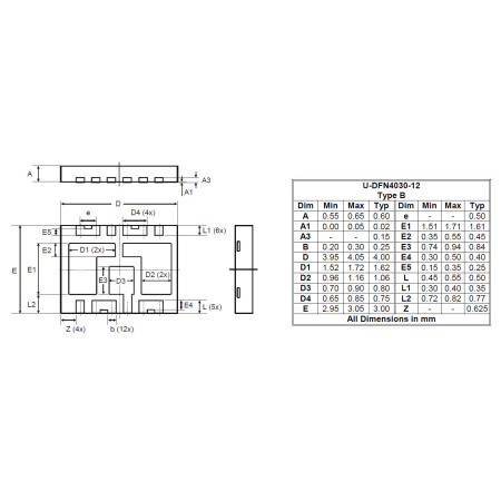 U DFN4030 12 Type B