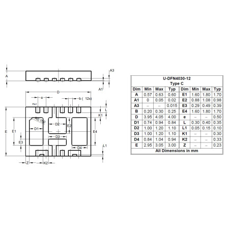 U DFN4030 12 Type C