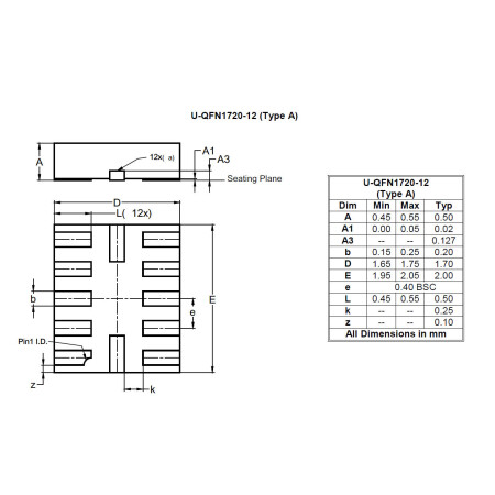 U QFN1720 12 Type A