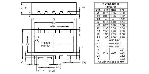 V DFN3020 10 Type C