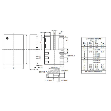 V DFN3020 13 SWP Type A1