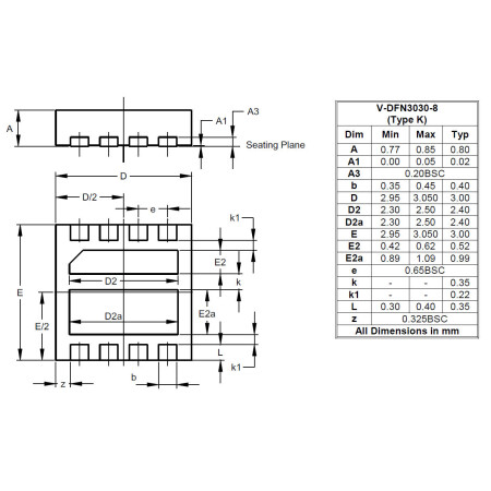 V DFN3030 8 Type K