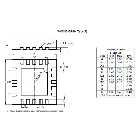 V QFN3535 20 Type A