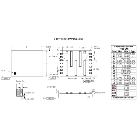 V QFN4050 21 SWP (Type UM) image