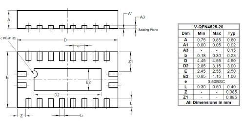 V QFN4525 20