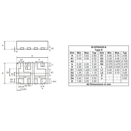 W DFN3020 8 Type K
