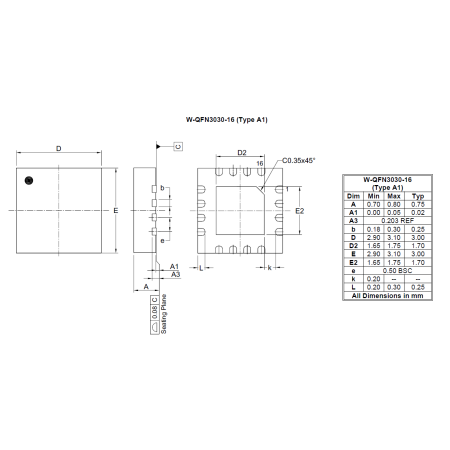 W QFN3030 16 Type A1 image