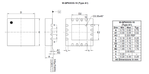 W QFN3030 16 Type A1 image