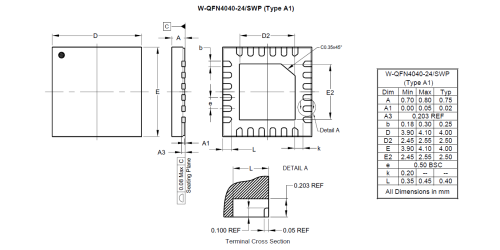W-QFN4040-24/SWP (Type A1)