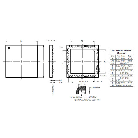 W QFN7070 48 SWP Type A1