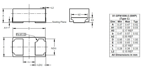 X1 DFN1006 2 SWP Type C