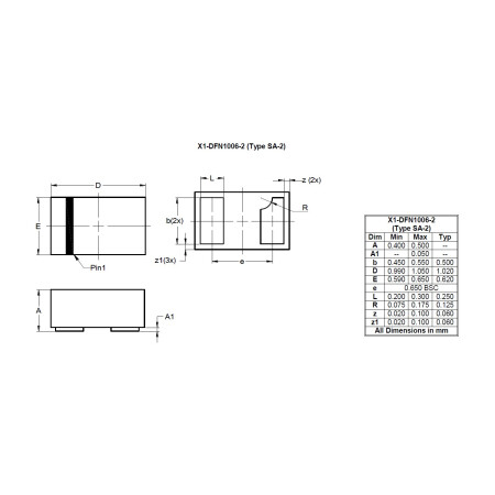 X1 DFN1006 2 Type SA 2