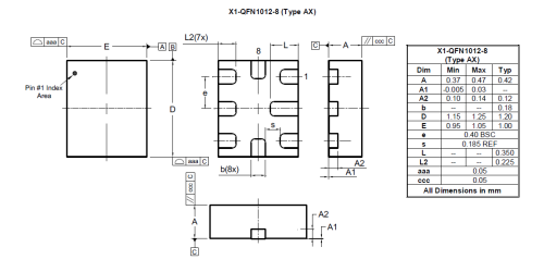 X1 QFN1012 8 Type AX