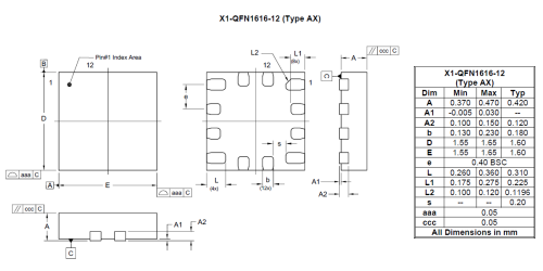 X1 QFN1616 12 (Type AX) image