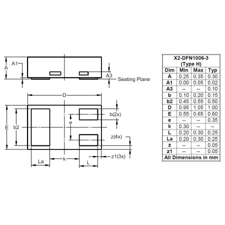 X2 DFN1006 3 Type H