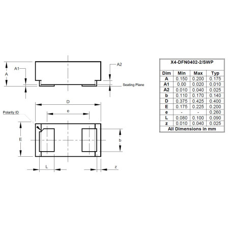 X4 DFN0402 2 SWP