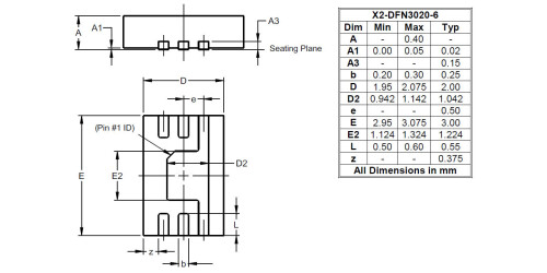 X2 DFN3020 6