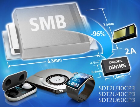 Industry’s First 2A Schottky Rectifiers—Available in the DSN1406—are Smallest in Class