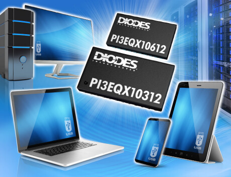 PI3EQX10312, PI3EQX10612 10Gbps Mux and DeMux ReDriver Boosts USB Type-C Signal Quality
