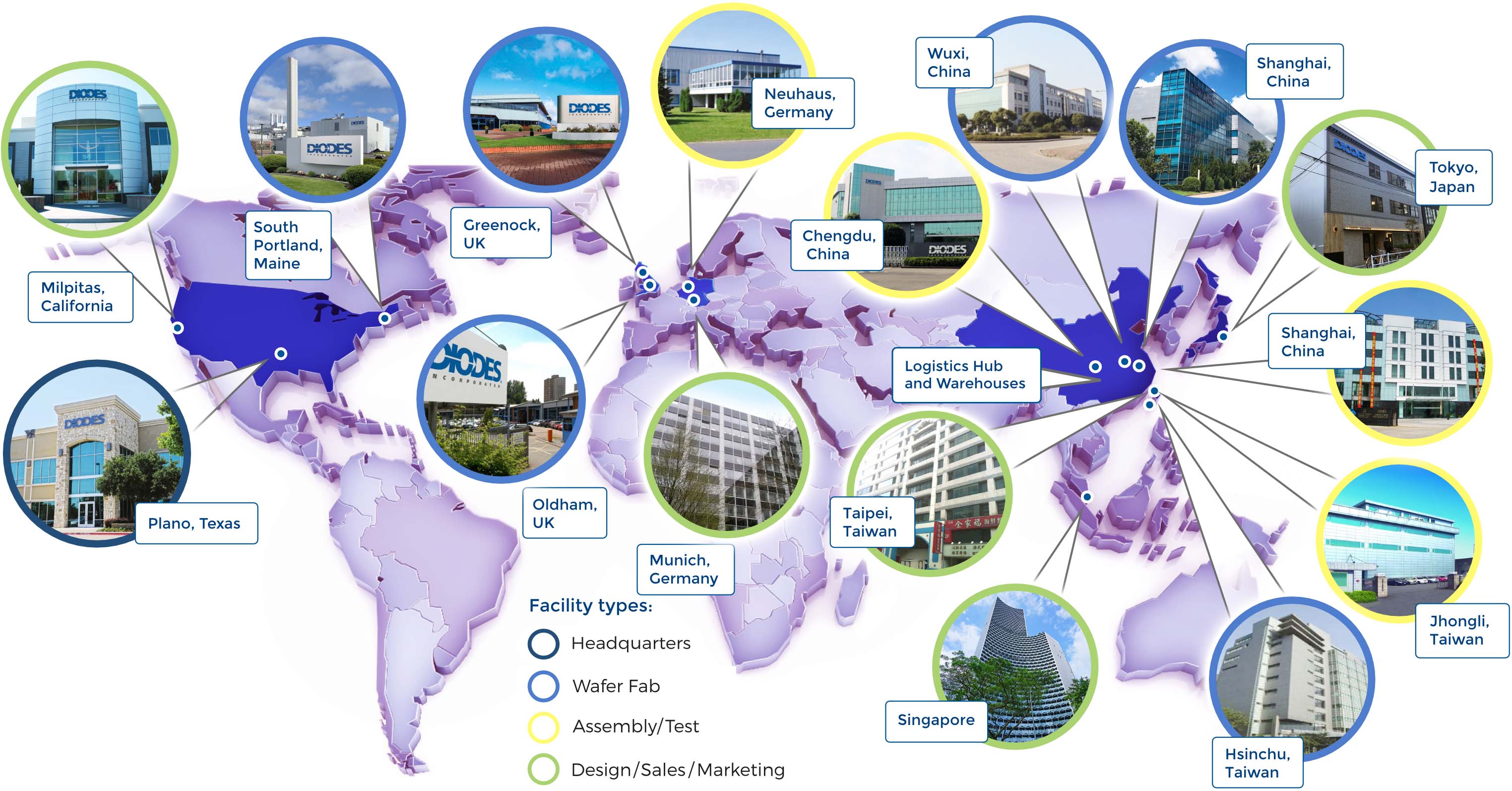 Diodes Website World Map