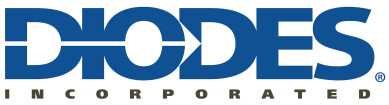 Diodes blue logo with registered trademark